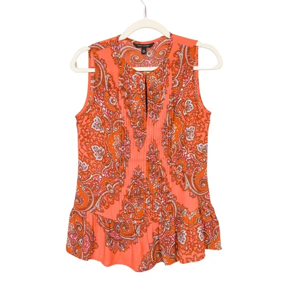 Banana Republic Red Paisley Blouse - Picture 2 of 5